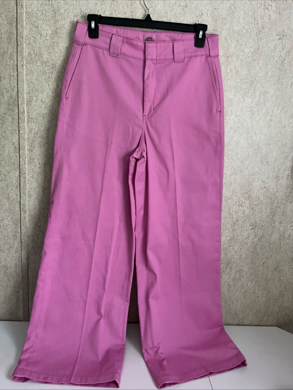 Dickies Wide Leg Work Pants Pink Flat Front Pockets Durable Workwear Women’s 8